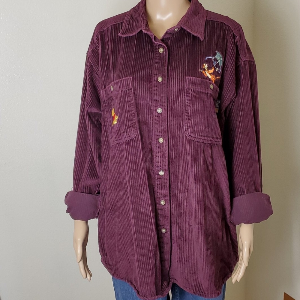 Vintage DIsney Pooh Corduroy Long Sleeve Shirt